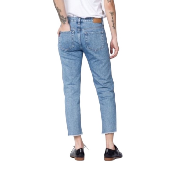 JUST Female Blue Frayed Hem Jones Jeans Size 26 - Picture 9 of 11